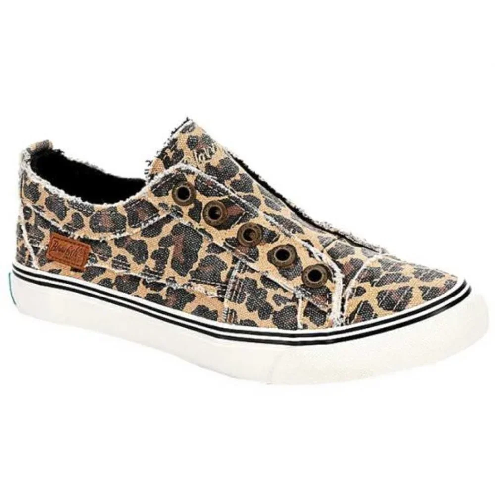 23. NIB Blowfish Animal Print Canvas Girl Sneaker 4 - Picture 1 of 2